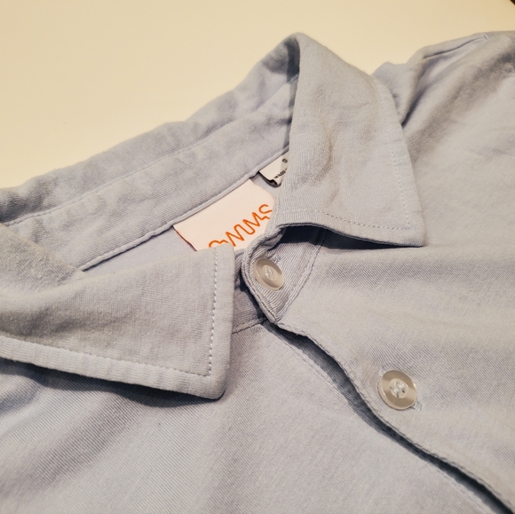 Swims Breeze Hoddevik Cotton-Tencel Polo (Blue) - Picture 1 of 10